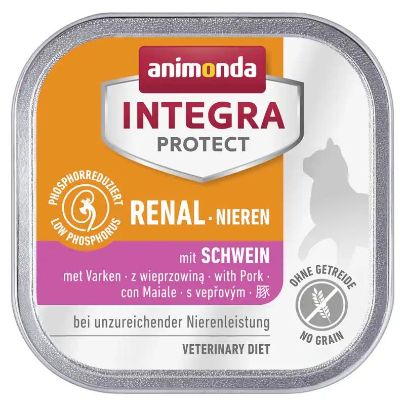 Sale Sparpaket 32 x 100 g Animonda Integra Protect Renal/Nieren mit Schwein Katzen Nassfutter